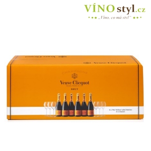 Veuve Clicquot BRUT 6 x 75 cl. + 6 skleniček