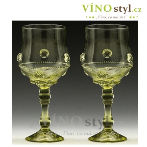 Lesní sklo - 2 sklenice na víno LADA 200 ml