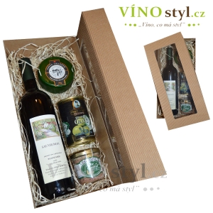 Dárkový balíček Vinařství Mádl + sýr + terrina + olivy