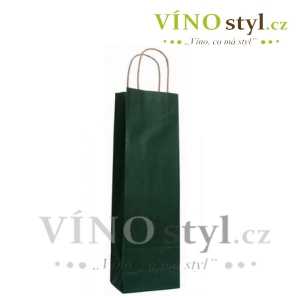 Dárková taška na víno, zelená
