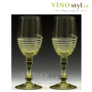 Lesní sklo - 2 sklenice na víno DIANA