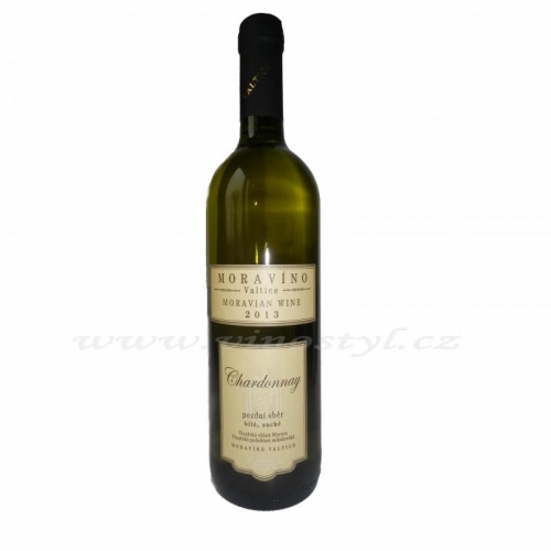 Chardonnay, pozdní sběr 2014, víno bílé - suché