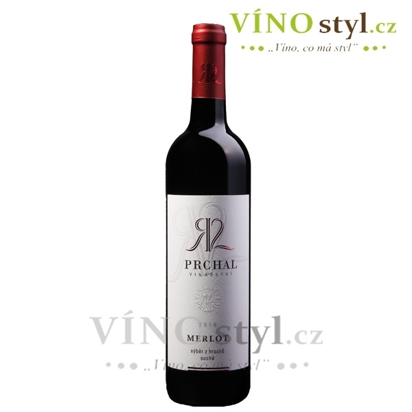 Merlot, výběr z hroznů 2024, víno červené - suché