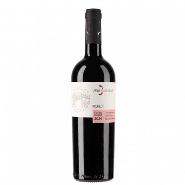 Merlot, výběr z hroznů 2024, víno červené - suché