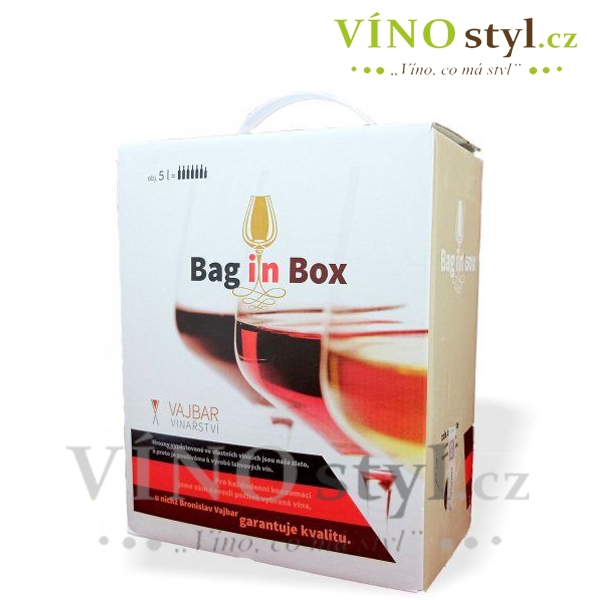 Bag in box 5 l, Merlot Rosé, víno růžové - polosladké