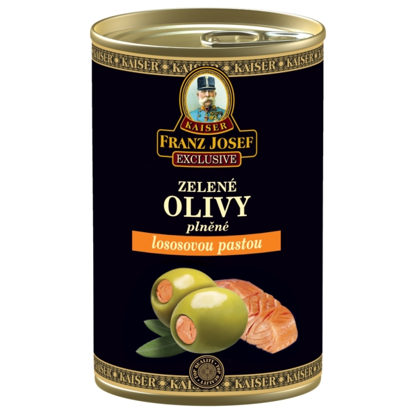 Zelené olivy plněné lososovou pastou FRANZ JOSEF