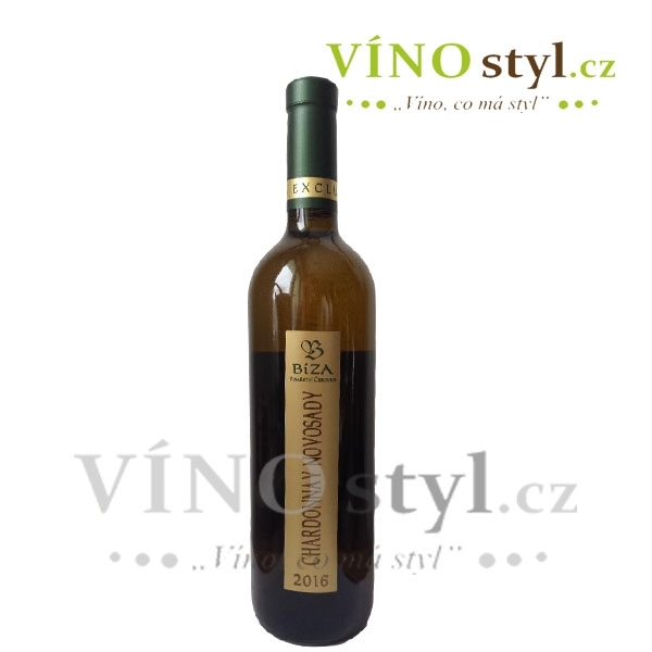 Chardonnay Novosady, moravské zemské víno 2021, víno bílé - suché