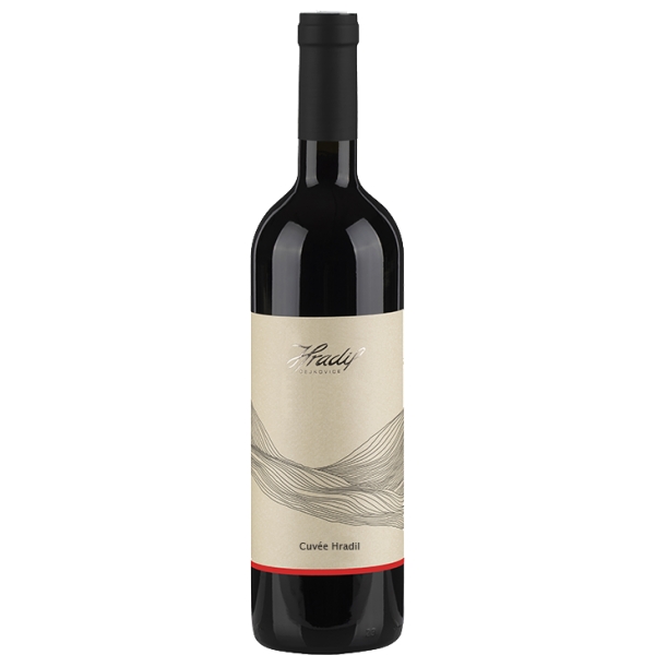 Cuvée Hradil, výběr z hroznů 2021, víno červené - suché