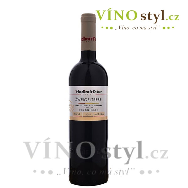 Zweigeltrebe, pozdní sběr 2018, víno červené - suché
