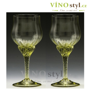 Lesní sklo - 2 sklenice na víno SABINA