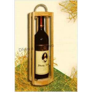 Dárkový nosič lištový nízký - 1 láhev vína