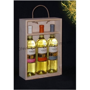 Nosič krabicový pro 3 láhve vína