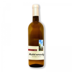Muškát moravský, jakostní 2014, víno bílé -suché