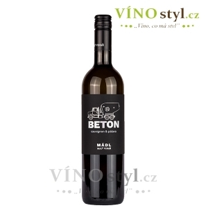 Sauvignon & Pálava BETON, moravské zemské 2024, víno bílé - polosuché