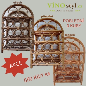 AKČNÍ NABÍDKA - Ratanový stojan na víno 11 láhví (poslední 1 ks)