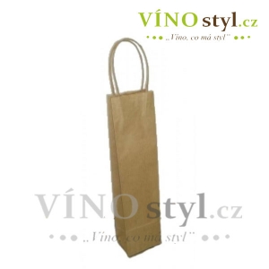 Dárková taška na víno, přírodní