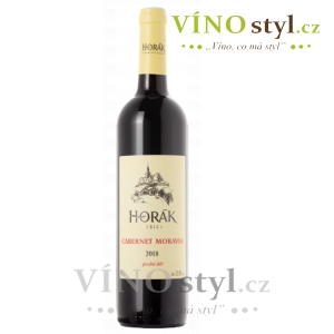 Cabernet Moravia, pozdní sběr 2019, víno červené - suché