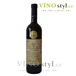 Merlot, pozdní sběr 2015, víno červené - suché