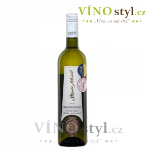 Chardonnay, pozdní sběr 2020, víno bílé - polosuché