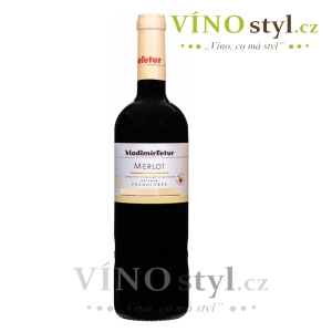 Merlot, pozdní sběr 2019, víno červené - suché